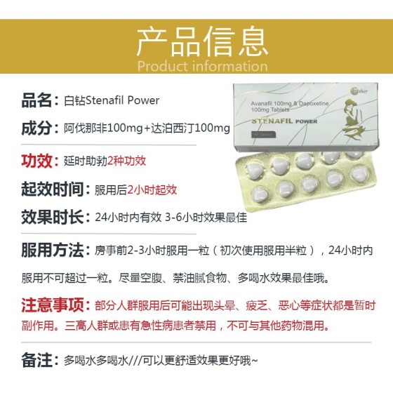 白钻（阿伐那非）亲酒款，夜店公子哥常备